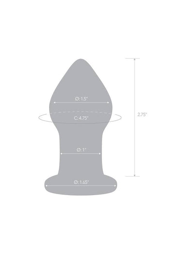 Gläs - Amethyst Rain Glass Butt Plug - Clear/Blue - Stag Shop