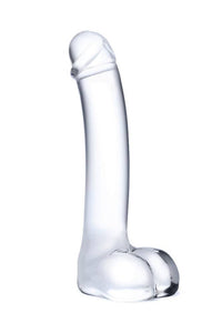 Thumbnail for Gläs - 7-inch Curved Realistic Glass Dildo - Clear - Stag Shop