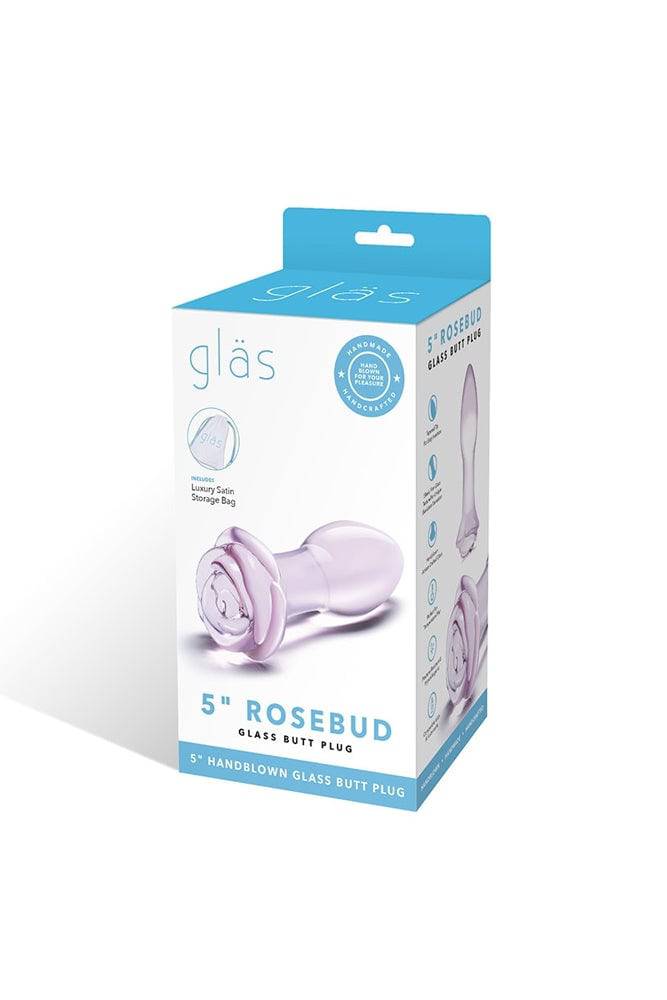 Gls - Rosebud - 5" Glass Butt Plug | Stag Shop Gls - Rosebud - 5" Glass Butt Plug | Stag Shop