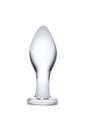 Gläs - 4'' Classic Glass Butt Plug - Clear - Stag Shop
