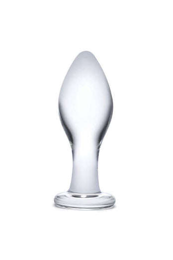 Gläs - 4'' Classic Glass Butt Plug - Clear - Stag Shop