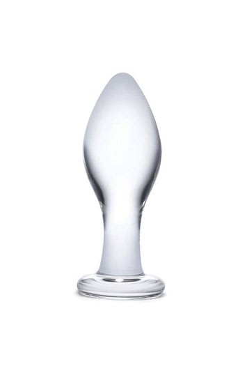 Gläs - 4'' Classic Glass Butt Plug - Clear - Stag Shop