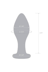 Gläs - 4'' Classic Glass Butt Plug - Clear - Stag Shop