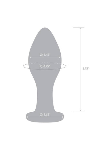 Gläs - 4'' Classic Glass Butt Plug - Clear - Stag Shop