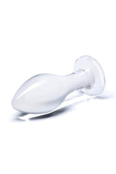 Gläs - 4'' Classic Glass Butt Plug - Clear - Stag Shop
