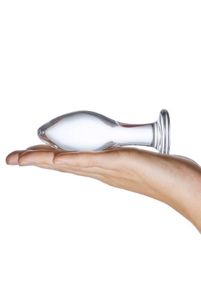 Gläs - 4'' Classic Glass Butt Plug - Clear - Stag Shop