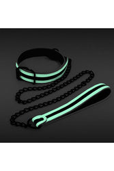 NS Novelties - GLO Bondage - Collar & Leash - Stag Shop