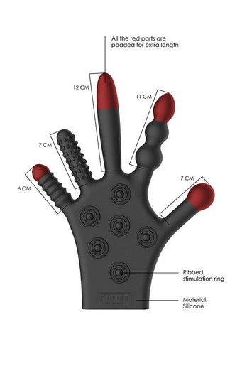 Shots Toys - Fist It - Silicone Stimulation Glove - Black - Stag Shop