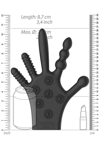 Shots Toys - Fist It - Silicone Stimulation Glove - Black - Stag Shop