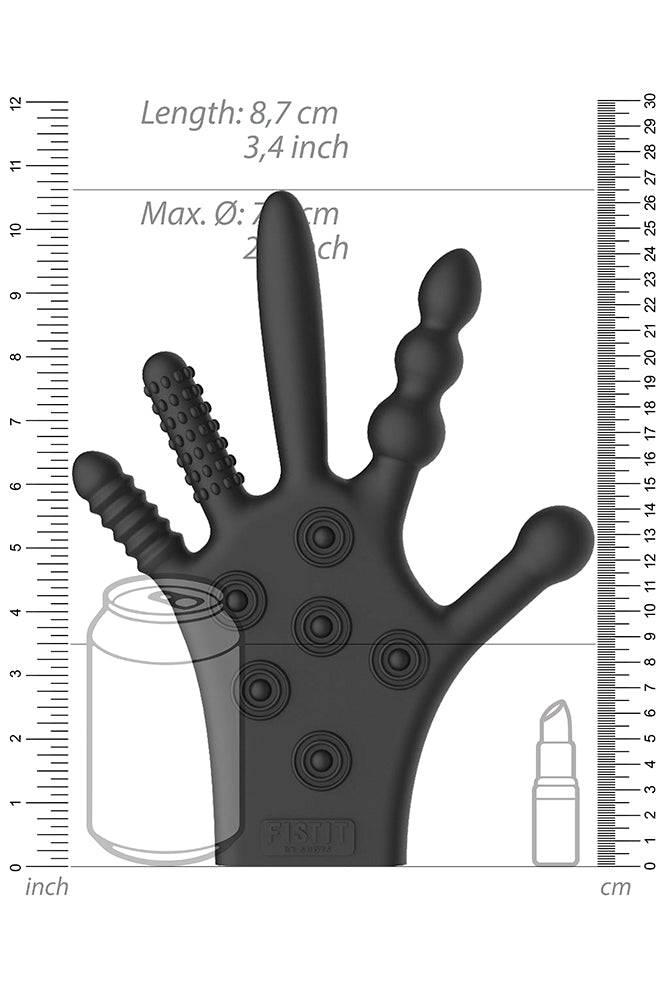 Shots Toys - Fist It - Silicone Stimulation Glove - Black - Stag Shop