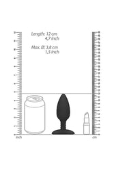 Shots Toys - Elegance - Glow Heating Butt Plug - Black - Stag Shop