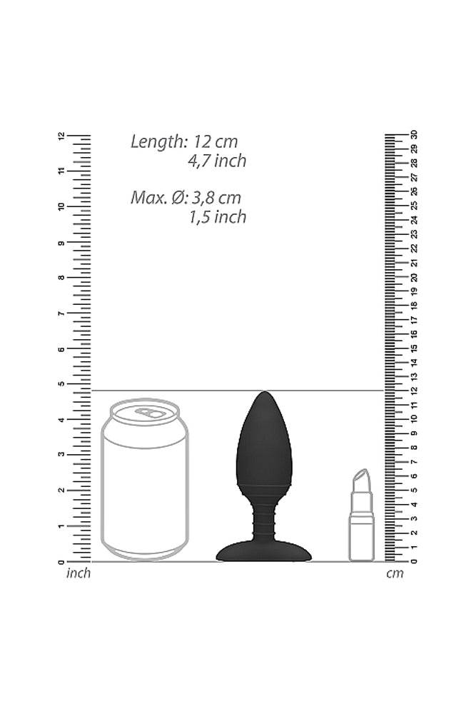 Shots Toys - Elegance - Glow Heating Butt Plug - Black - Stag Shop
