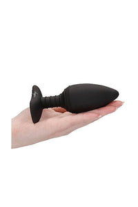 Thumbnail for Shots Toys - Elegance - Glow Heating Butt Plug - Black - Stag Shop
