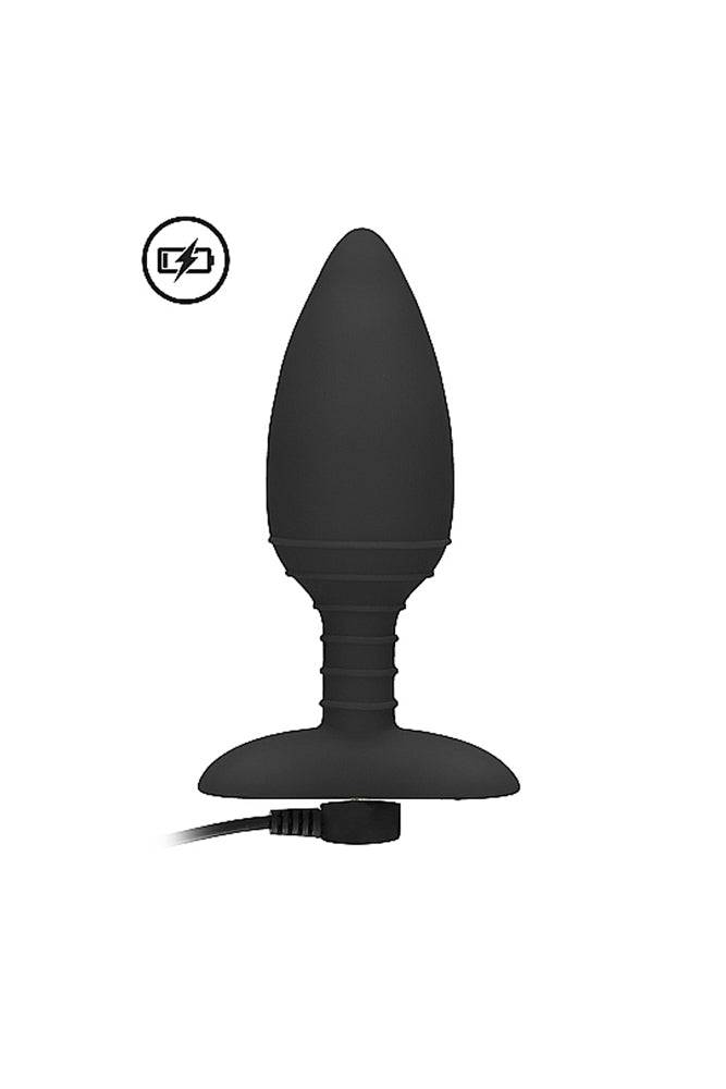 Shots Toys - Elegance - Glow Heating Butt Plug - Black - Stag Shop