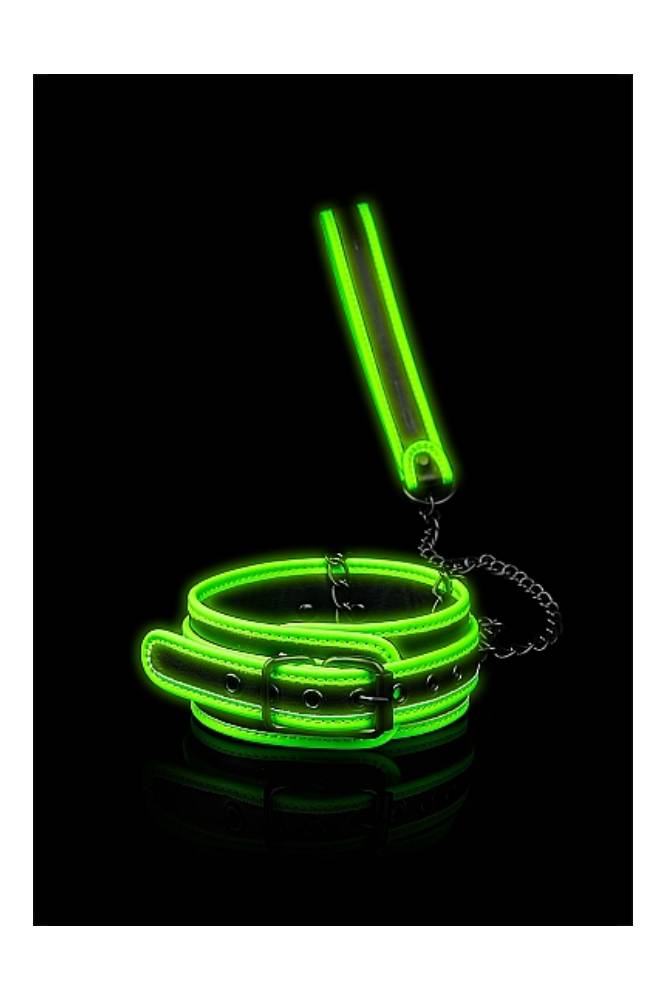 Ouch by Shots Toys - Collar and Leash - Glow in the Dark - Stag Shop