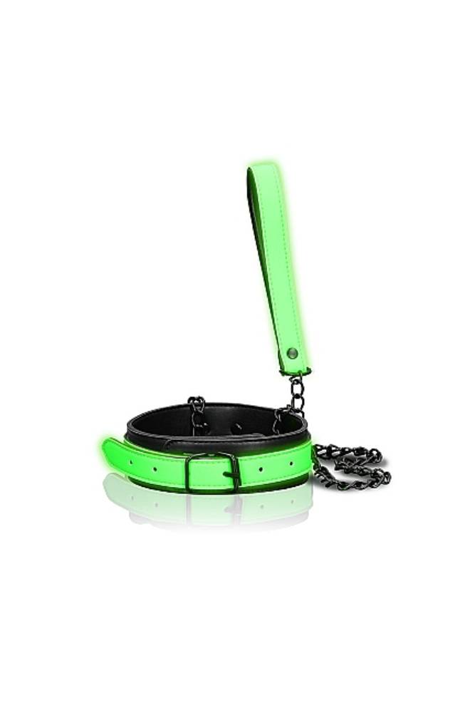 Ouch by Shots Toys - Collar and Leash - Glow in the Dark - Stag Shop