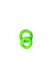 Ouch by Shots Toys - 2 pc Cock Ring Set - Glow in the Dark - Stag Shop