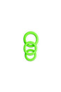 Ouch by Shots Toys - 3 pc Cock Ring Set - Glow in the Dark - Stag Shop
