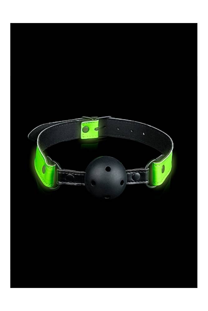 Ouch by Shots Toys - Breathable Ball Gag - Glow in the Dark - Stag Shop
