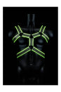 Ouch by Shots Toys - Bonded Leather Body Harness - Glow in the Dark - Stag Shop