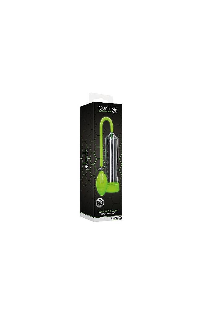 Ouch by Shots Toys - Classic Penis Pump - Glow in the Dark - Stag Shop