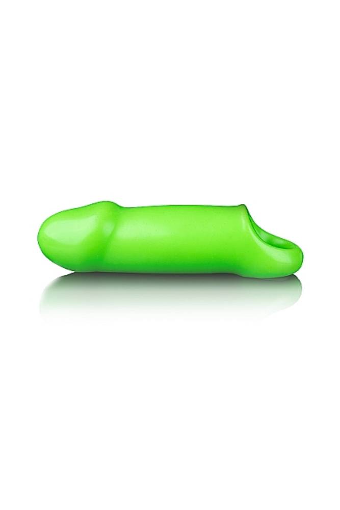 Ouch by Shots Toys - Smooth, Thick & Stretchy Penis Sleeve with Ball Strap - Glow in the Dark - Stag Shop