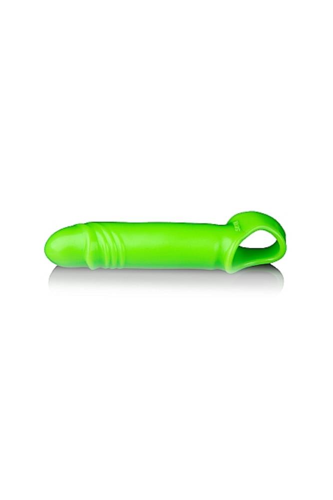 Ouch by Shots Toys - Smooth Stretchy Penis Sleeve with Ball Strap - Glow in the Dark - Stag Shop