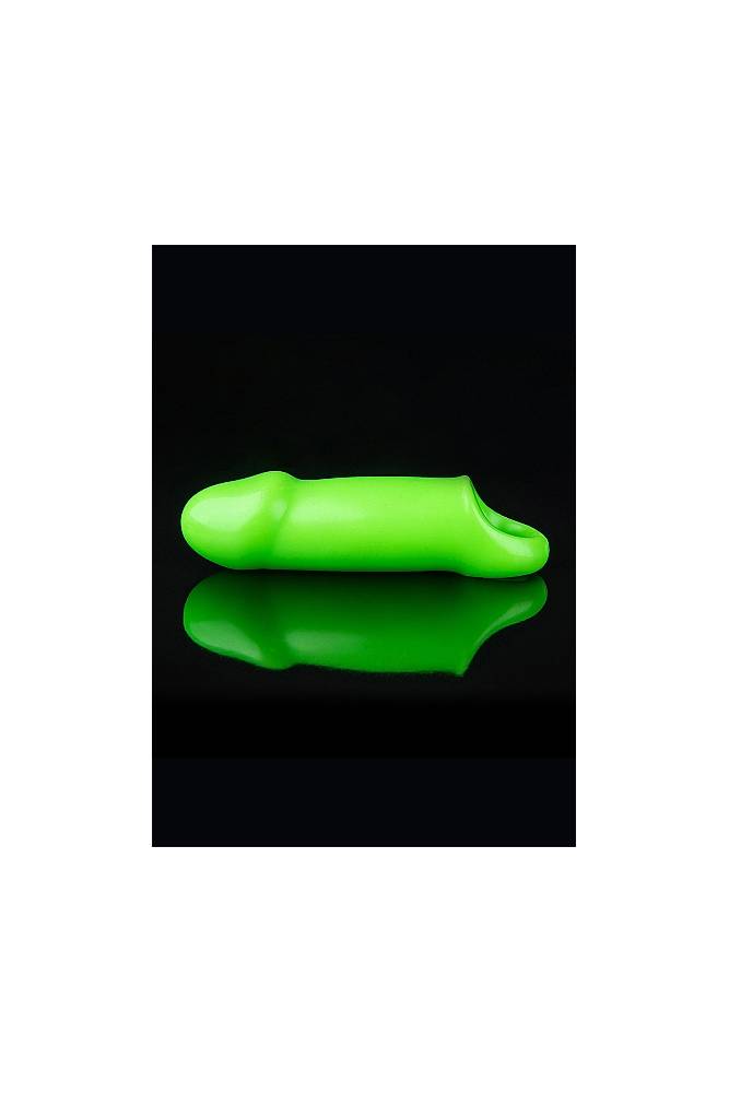 Ouch by Shots Toys - Smooth, Thick & Stretchy Penis Sleeve with Ball Strap - Glow in the Dark - Stag Shop