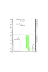 Ouch by Shots Toys - Smooth, Thick & Stretchy Penis Sleeve with Ball Strap - Glow in the Dark - Stag Shop