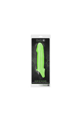 Ouch by Shots Toys - Smooth, Thick & Stretchy Penis Sleeve with Ball Strap - Glow in the Dark - Stag Shop