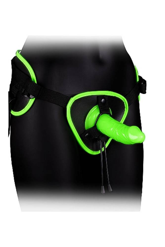 Ouch by Shots - Strap-on Harness & Dildo Set - Glow in the Dark - Stag Shop
