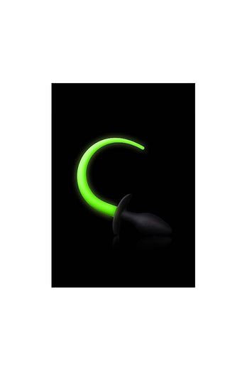Ouch by Shots Toys - Puppy Tail Plug - Glow in the Dark - Stag Shop
