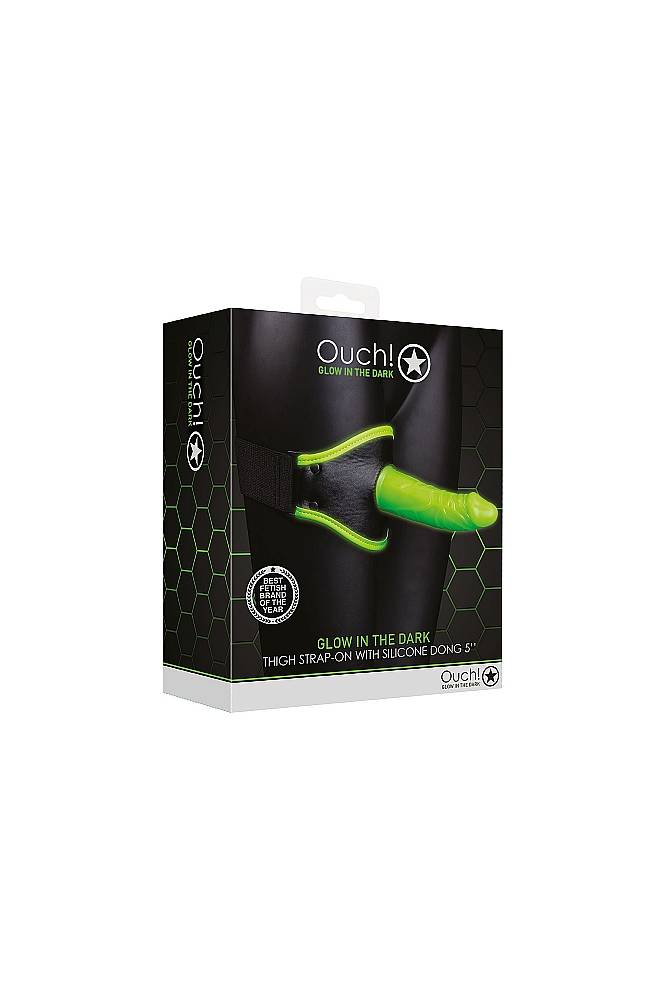 Ouch by Shots - Thigh Strap-on & Dildo Set - Glow in the Dark - Stag Shop