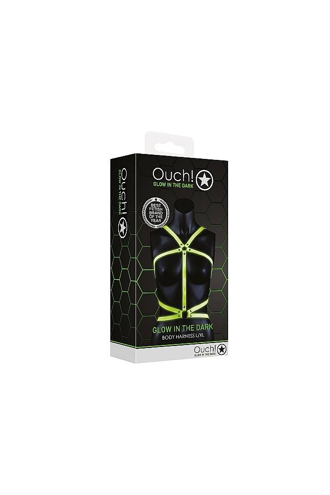Ouch by Shots Toys - Body Harness - Glow in the Dark - Stag Shop