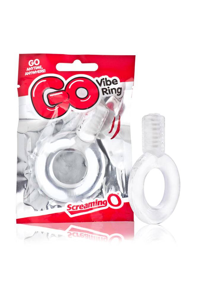Screaming O - Go Vibe - Vibrating Cock Ring - Clear - Stag Shop