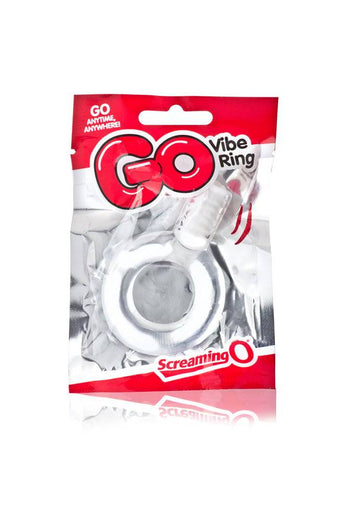 Screaming O - Go Vibe - Vibrating Cock Ring - Clear - Stag Shop