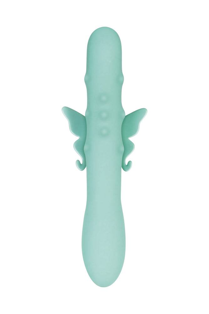 Evolved Grand Beaded Butterfly Vibrator Teal