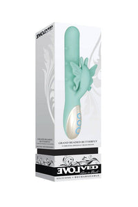 Thumbnail for Evolved - Grand Beaded Butterfly Vibrator - Teal - Stag Shop
