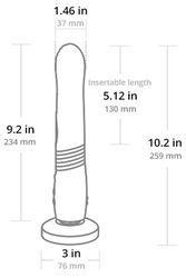 Lovense - Gravity Bluetooth Thrusting Dildo - Red - Stag Shop