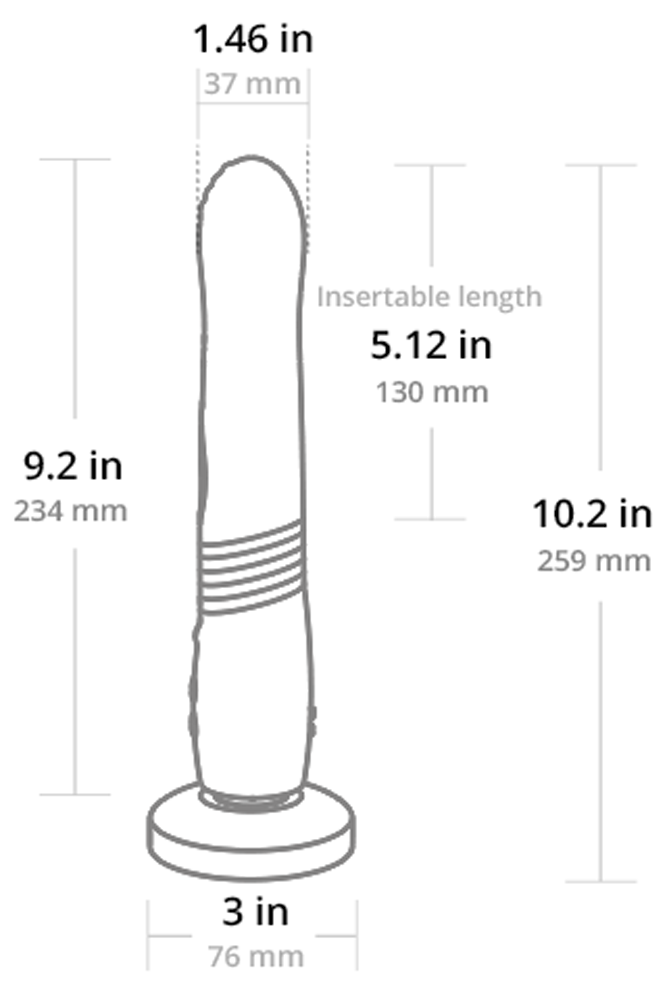 Lovense - Gravity Bluetooth Thrusting Dildo - Red - Stag Shop