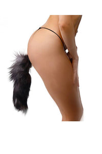 Thumbnail for XR Brands - Tailz - Grey Fox Tail Anal Plug - Stag Shop