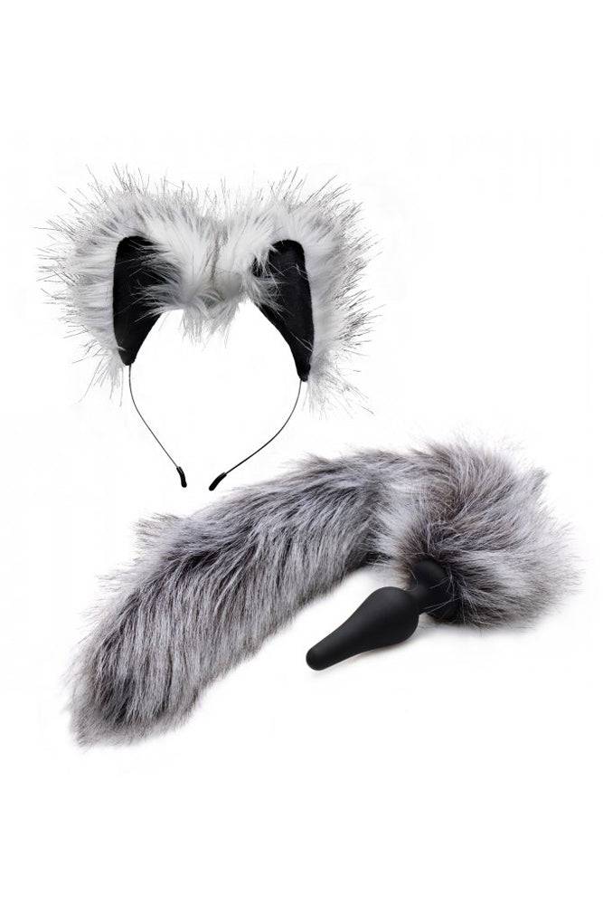 XR Brands - Tailz - Grey Wolf Tail Plug & Ears Set - Stag Shop