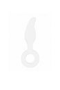 Shots Toys - Chrystalino - Gripper Glass Butt Plug - White - Stag Shop