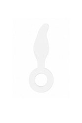 Shots Toys - Chrystalino - Gripper Glass Butt Plug - White - Stag Shop