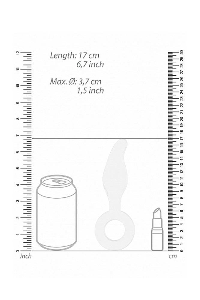 Shots Toys - Chrystalino - Gripper Glass Butt Plug - White - Stag Shop