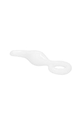 Shots Toys - Chrystalino - Gripper Glass Butt Plug - White - Stag Shop