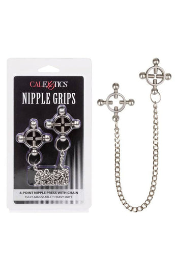 Cal Exotics - Nipple Grips - 4-Point Nipple Press With Chain - Stag Shop