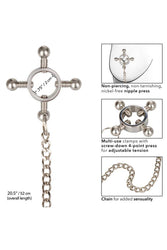 Cal Exotics - Nipple Grips - 4-Point Nipple Press With Chain - Stag Shop