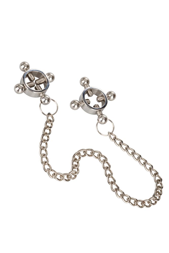 Cal Exotics - Nipple Grips - 4-Point Nipple Press With Chain - Stag Shop