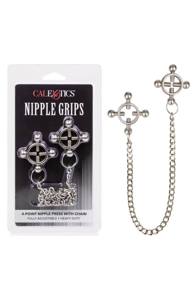 Cal Exotics - Nipple Grips - 4-Point Nipple Press With Chain - Stag Shop